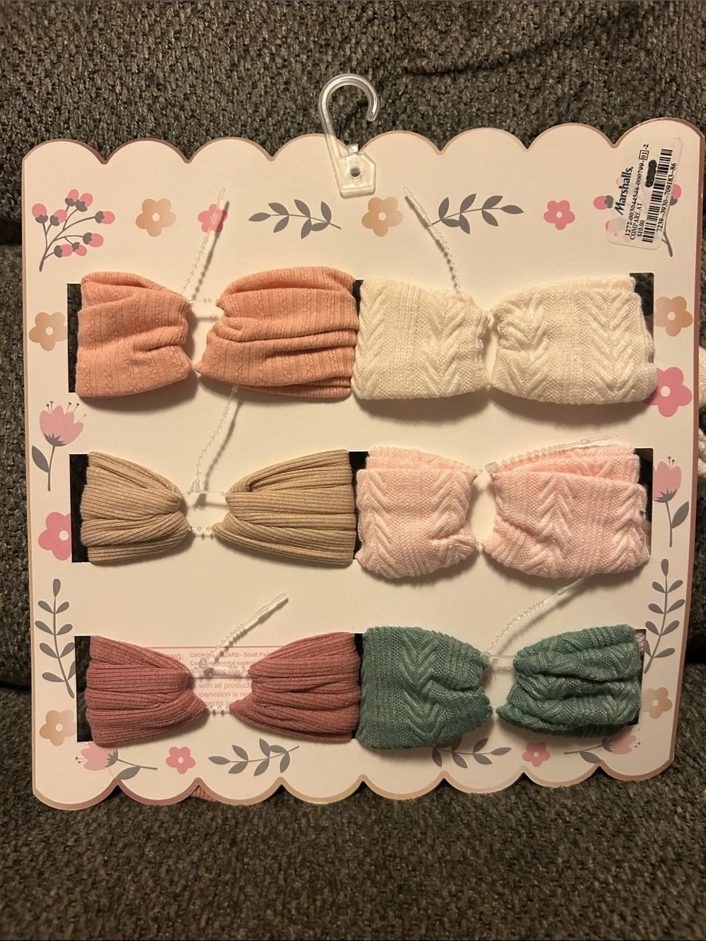 H&M Ribbed Bow Headband Set - Cream, Light Pink, Dusty Pink, Tan, Sage, Mauve